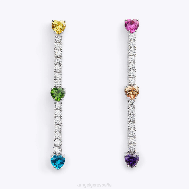 Kurt Geiger mujer lineales del corazón de londres 2LPR552 | accesorios combinación de plata